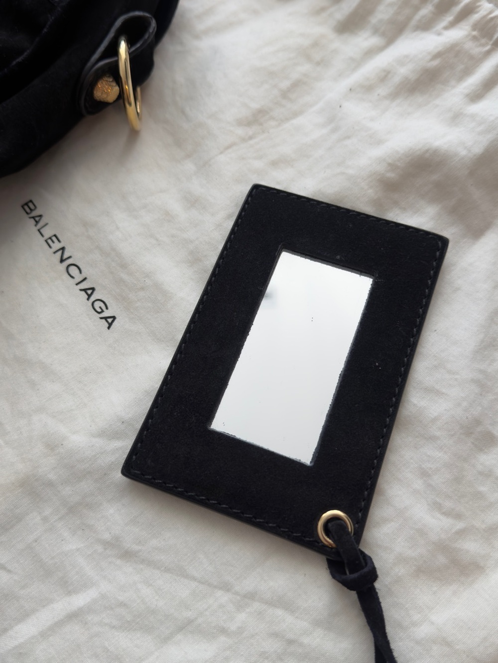 Authentic Balenciaga Black Suede CITY Bag with Gold Hardware - Picture 5 of 12